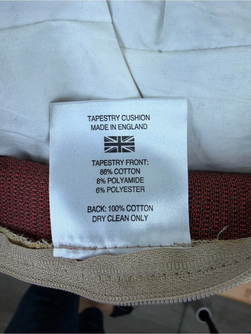 Hines Winter Ice Skating Tapestry Feather Pillow Made in England